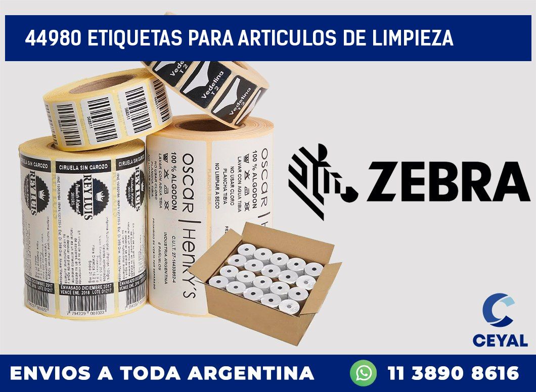 44980 ETIQUETAS PARA ARTICULOS DE LIMPIEZA