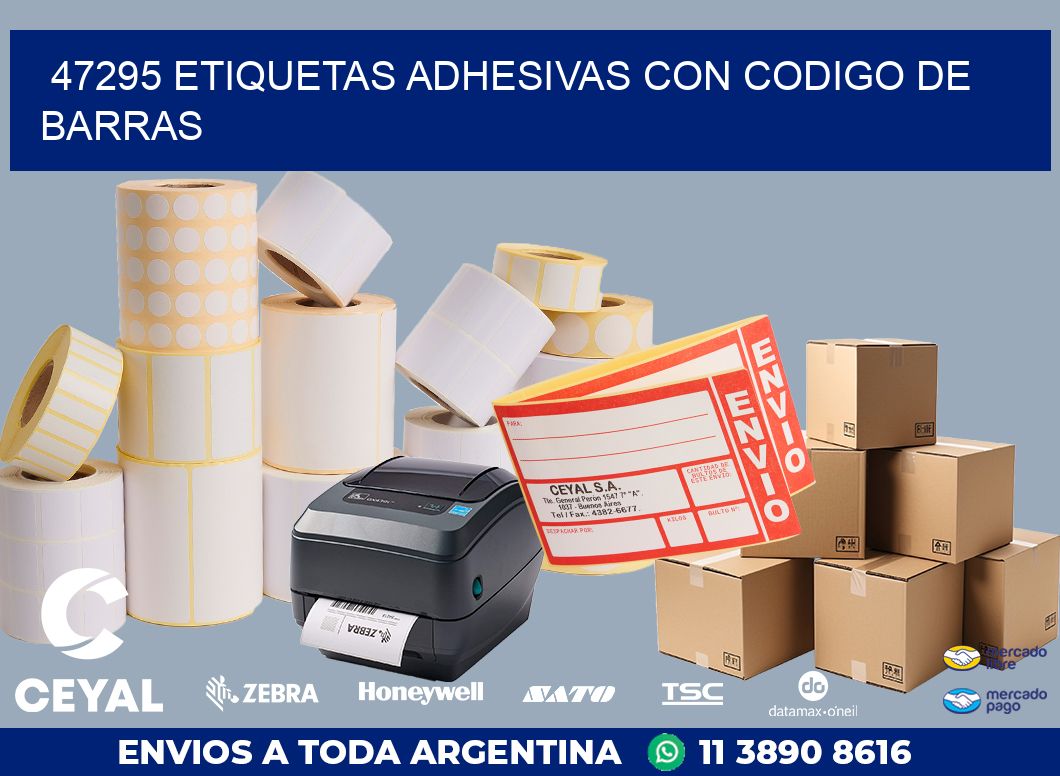 47295 ETIQUETAS ADHESIVAS CON CODIGO DE BARRAS