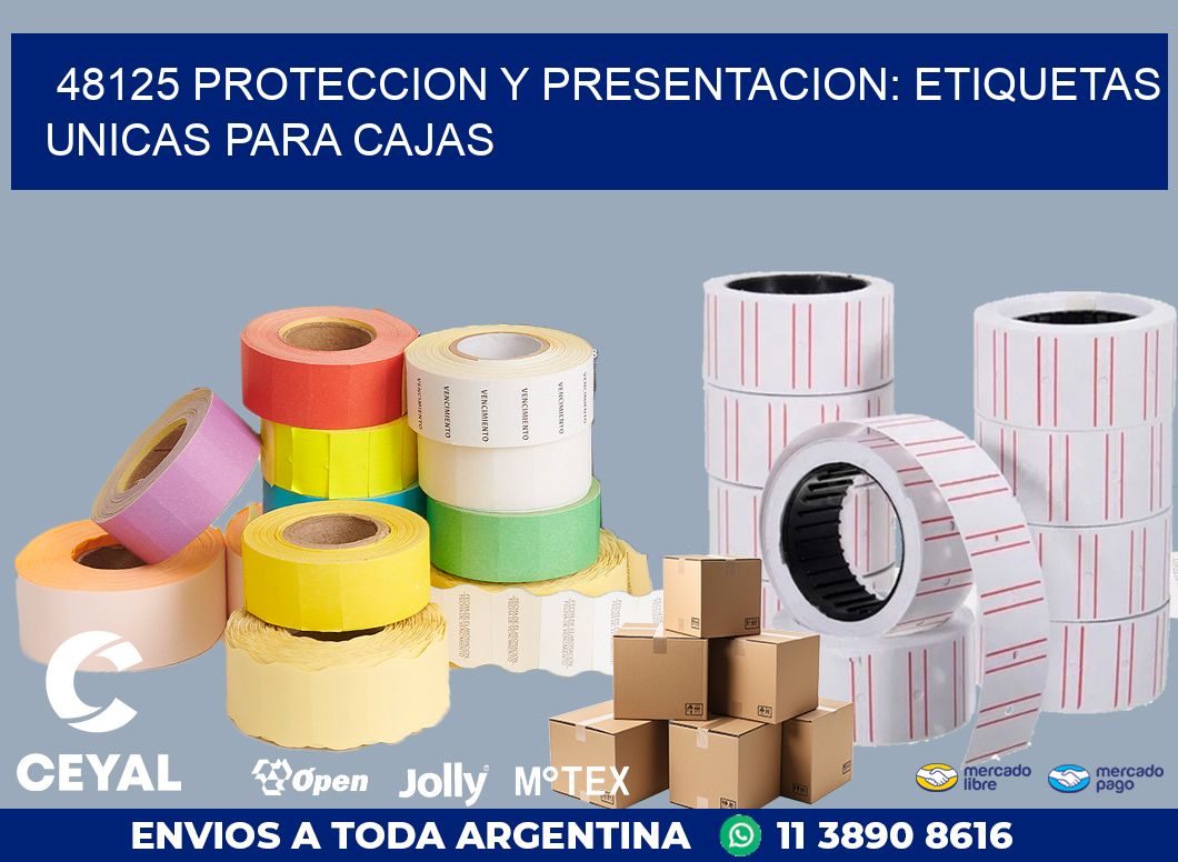 48125 PROTECCION Y PRESENTACION: ETIQUETAS UNICAS PARA CAJAS