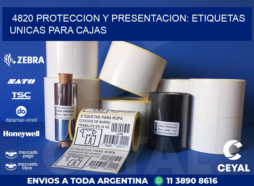 4820 PROTECCION Y PRESENTACION: ETIQUETAS UNICAS PARA CAJAS