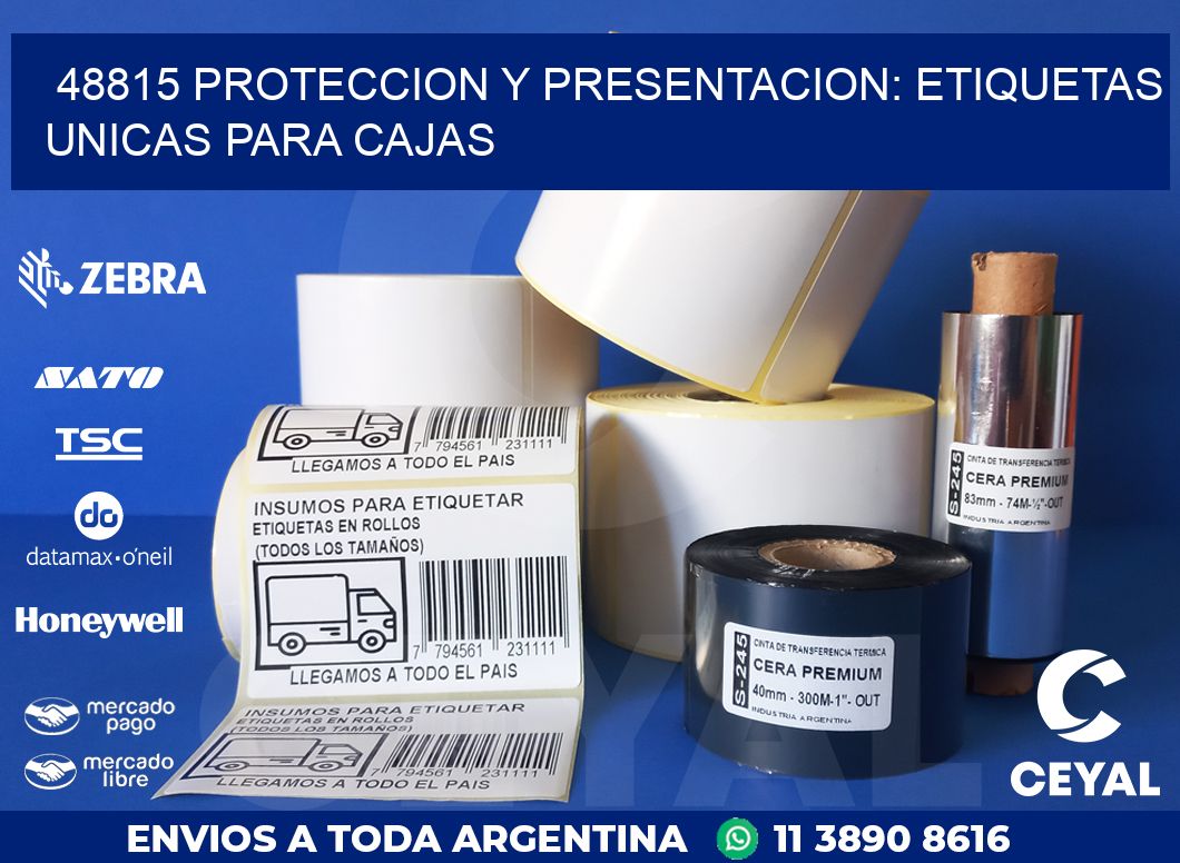 48815 PROTECCION Y PRESENTACION: ETIQUETAS UNICAS PARA CAJAS