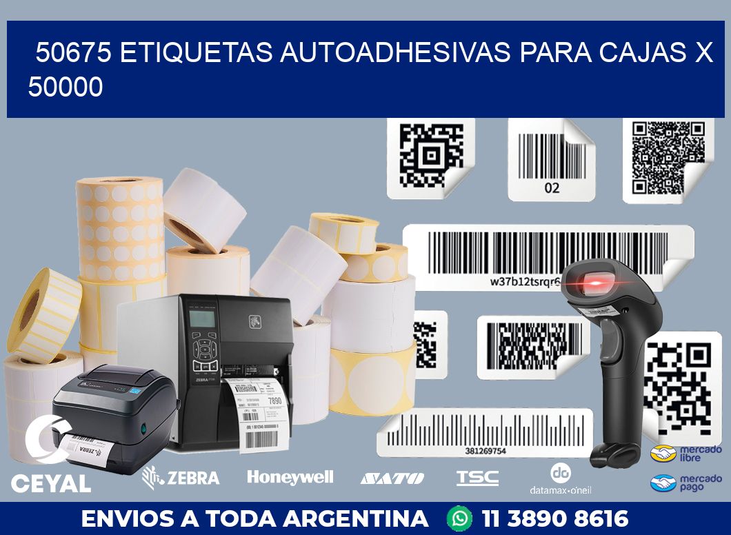 50675 ETIQUETAS AUTOADHESIVAS PARA CAJAS X 50000