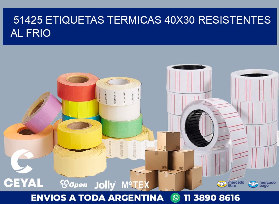 51425 ETIQUETAS TERMICAS 40X30 RESISTENTES AL FRIO