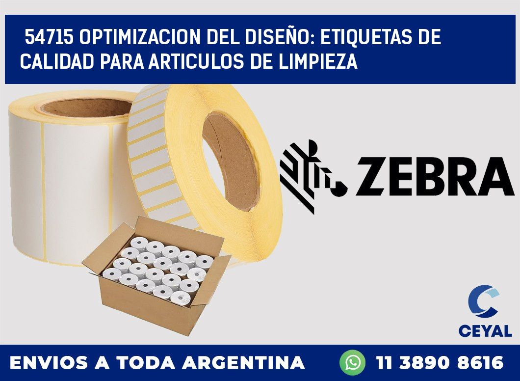 54715 OPTIMIZACION DEL DISEÑO: ETIQUETAS DE CALIDAD PARA ARTICULOS DE LIMPIEZA