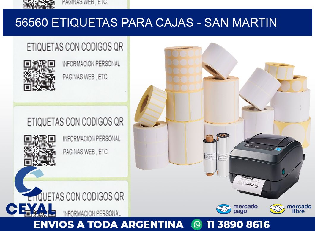 56560 ETIQUETAS PARA CAJAS - SAN MARTIN