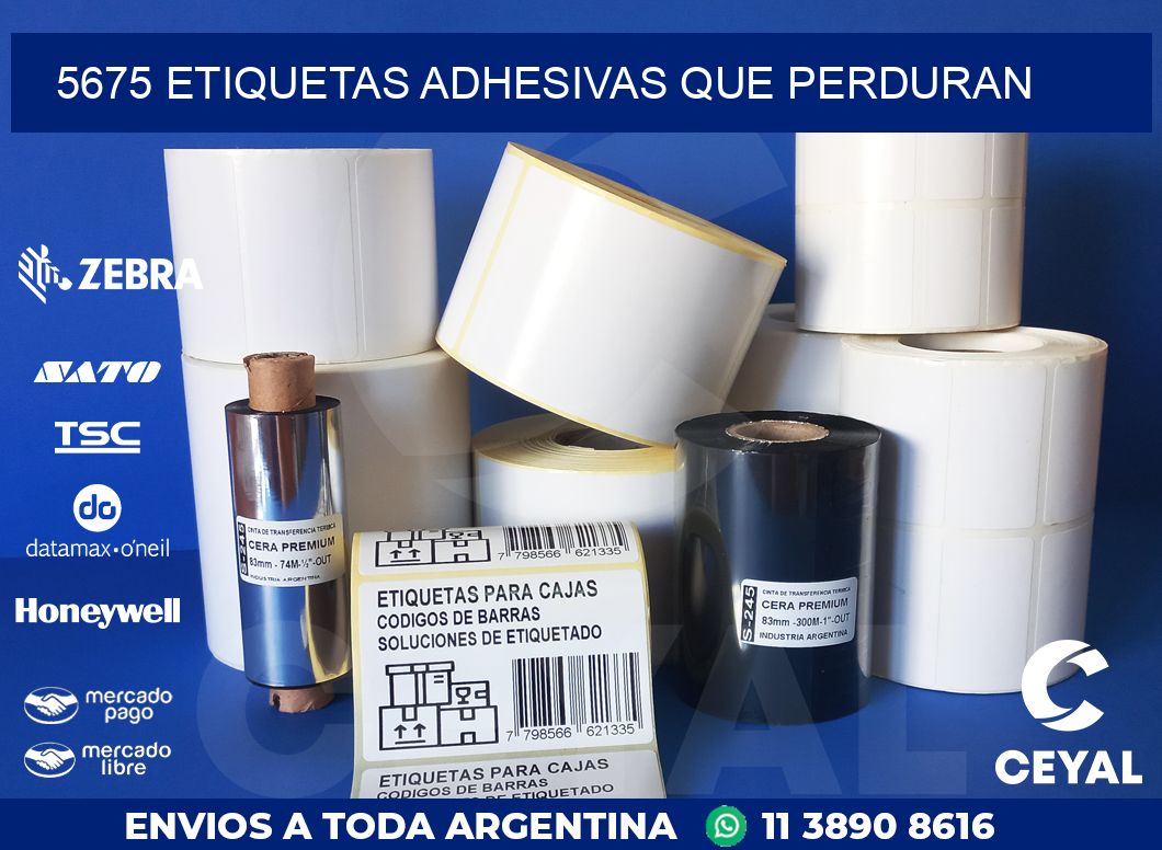 5675 ETIQUETAS ADHESIVAS QUE PERDURAN