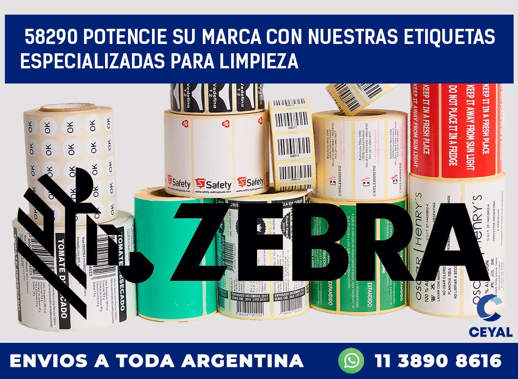58290 POTENCIE SU MARCA CON NUESTRAS ETIQUETAS ESPECIALIZADAS PARA LIMPIEZA