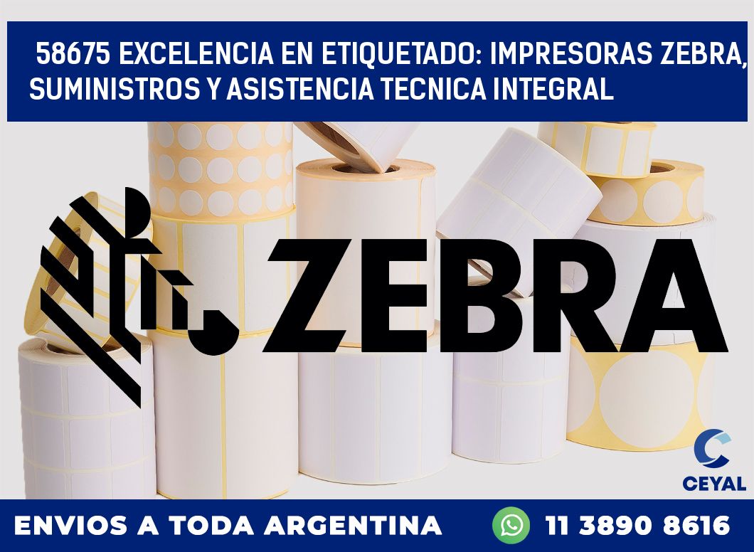 58675 EXCELENCIA EN ETIQUETADO: IMPRESORAS ZEBRA, SUMINISTROS Y ASISTENCIA TECNICA INTEGRAL