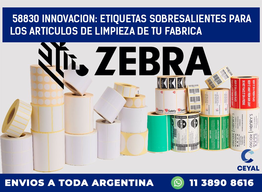 58830 INNOVACION: ETIQUETAS SOBRESALIENTES PARA LOS ARTICULOS DE LIMPIEZA DE TU FABRICA