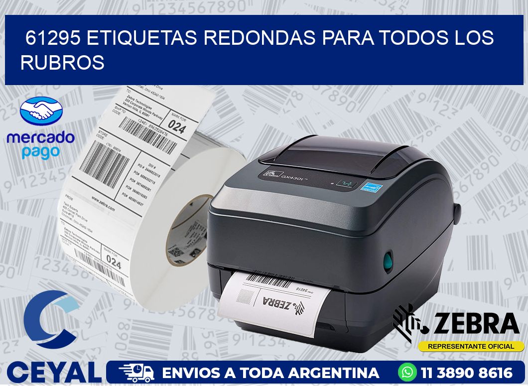 61295 ETIQUETAS REDONDAS PARA TODOS LOS RUBROS