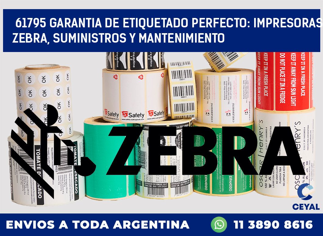 61795 GARANTIA DE ETIQUETADO PERFECTO: IMPRESORAS ZEBRA, SUMINISTROS Y MANTENIMIENTO