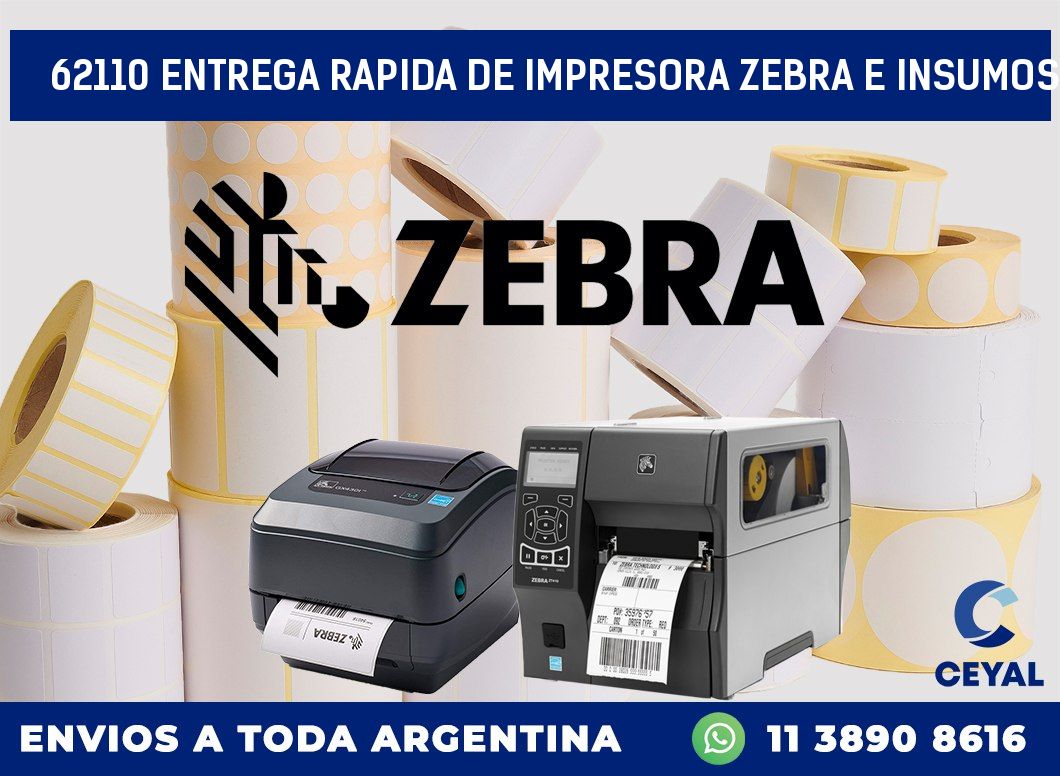 62110 ENTREGA RAPIDA DE IMPRESORA ZEBRA E INSUMOS