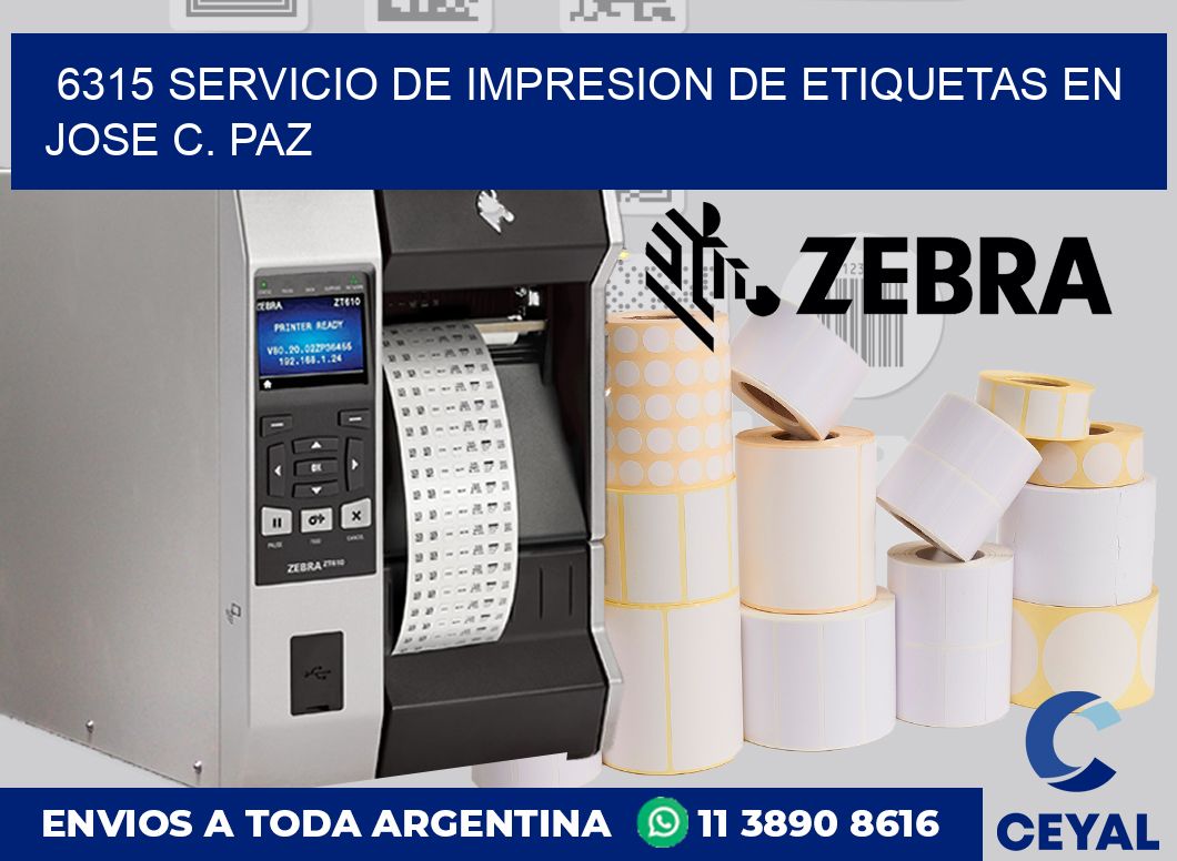 6315 SERVICIO DE IMPRESION DE ETIQUETAS EN JOSE C. PAZ