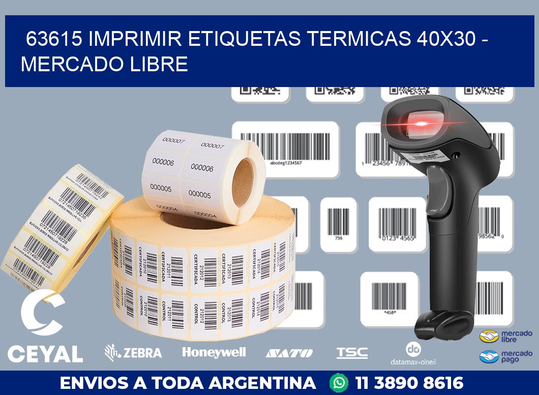 63615 IMPRIMIR ETIQUETAS TERMICAS 40X30 - MERCADO LIBRE