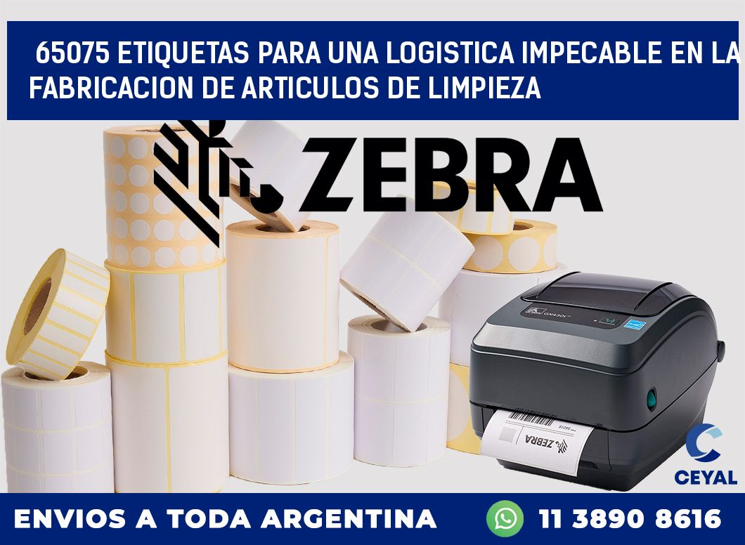 65075 ETIQUETAS PARA UNA LOGISTICA IMPECABLE EN LA FABRICACION DE ARTICULOS DE LIMPIEZA