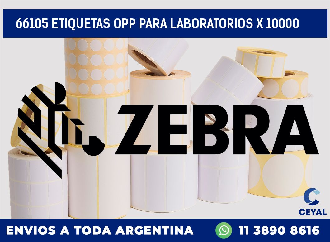66105 ETIQUETAS OPP PARA LABORATORIOS X 10000
