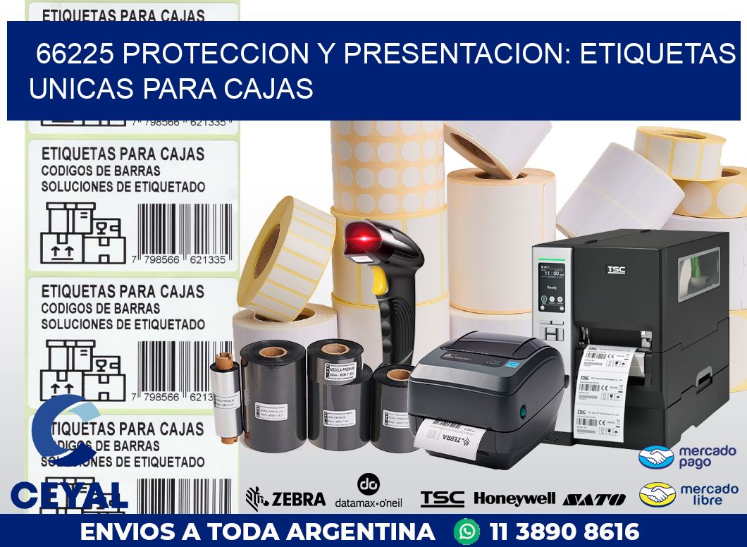 66225 PROTECCION Y PRESENTACION: ETIQUETAS UNICAS PARA CAJAS