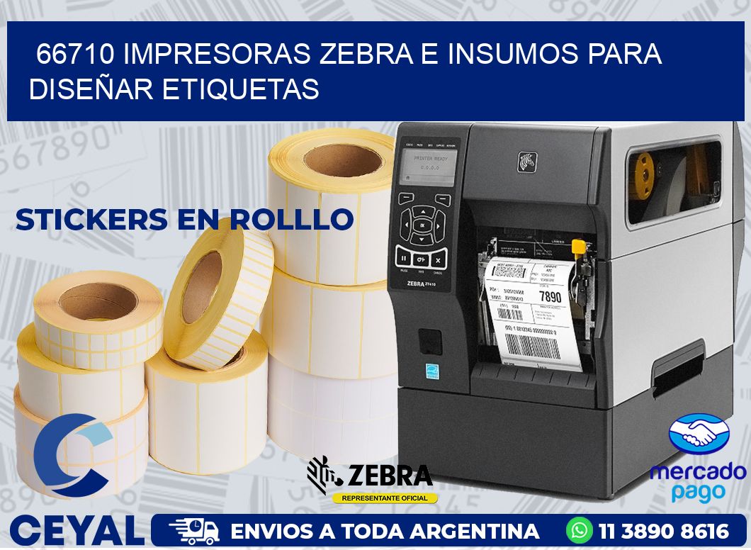66710 IMPRESORAS ZEBRA E INSUMOS PARA DISEÑAR ETIQUETAS