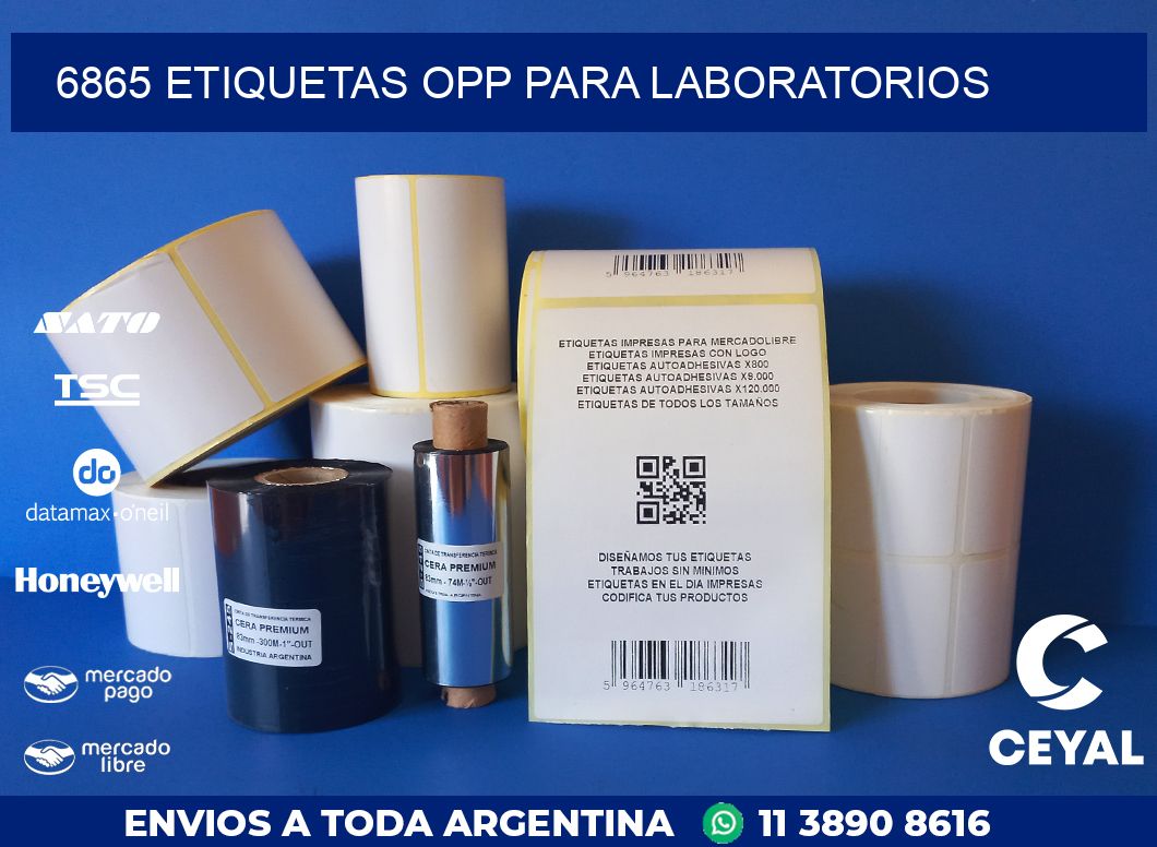 6865 ETIQUETAS OPP PARA LABORATORIOS