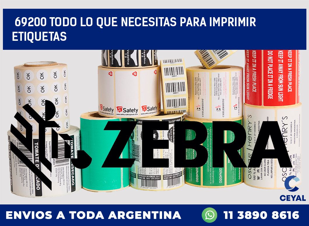 69200 TODO LO QUE NECESITAS PARA IMPRIMIR ETIQUETAS