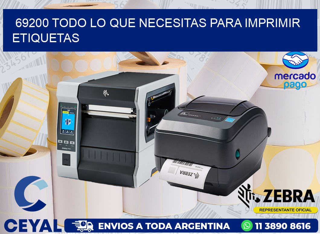 69200 TODO LO QUE NECESITAS PARA IMPRIMIR ETIQUETAS