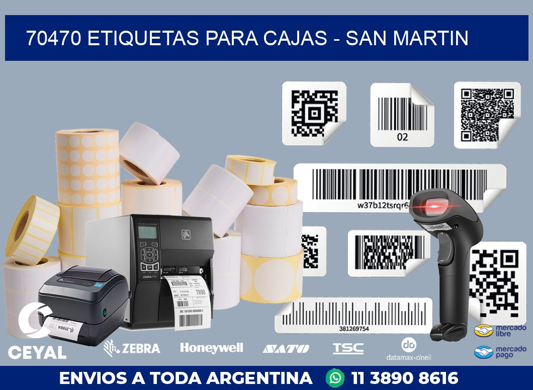 70470 ETIQUETAS PARA CAJAS - SAN MARTIN