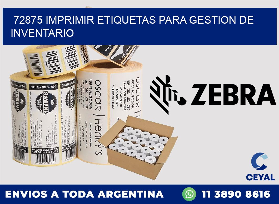 72875 IMPRIMIR ETIQUETAS PARA GESTION DE INVENTARIO
