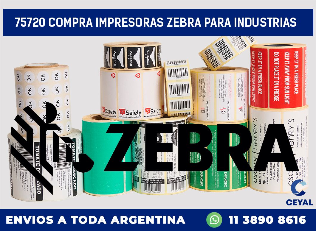 75720 COMPRA IMPRESORAS ZEBRA PARA INDUSTRIAS