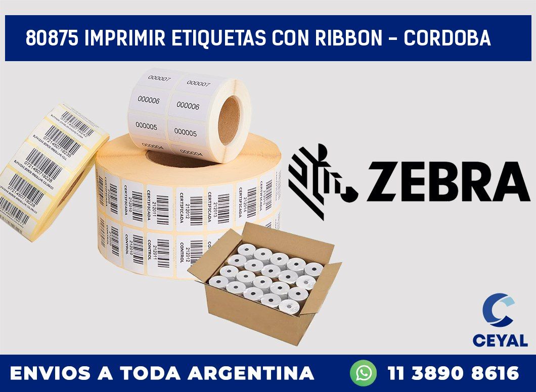 80875 IMPRIMIR ETIQUETAS CON RIBBON - CORDOBA