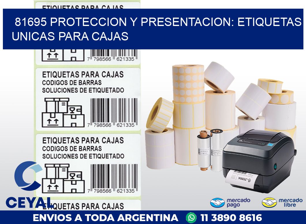 81695 PROTECCION Y PRESENTACION: ETIQUETAS UNICAS PARA CAJAS