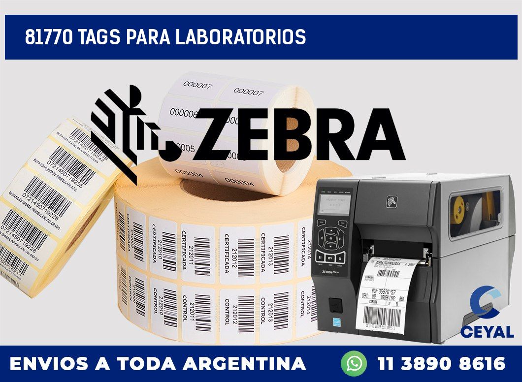 81770 TAGS PARA LABORATORIOS
