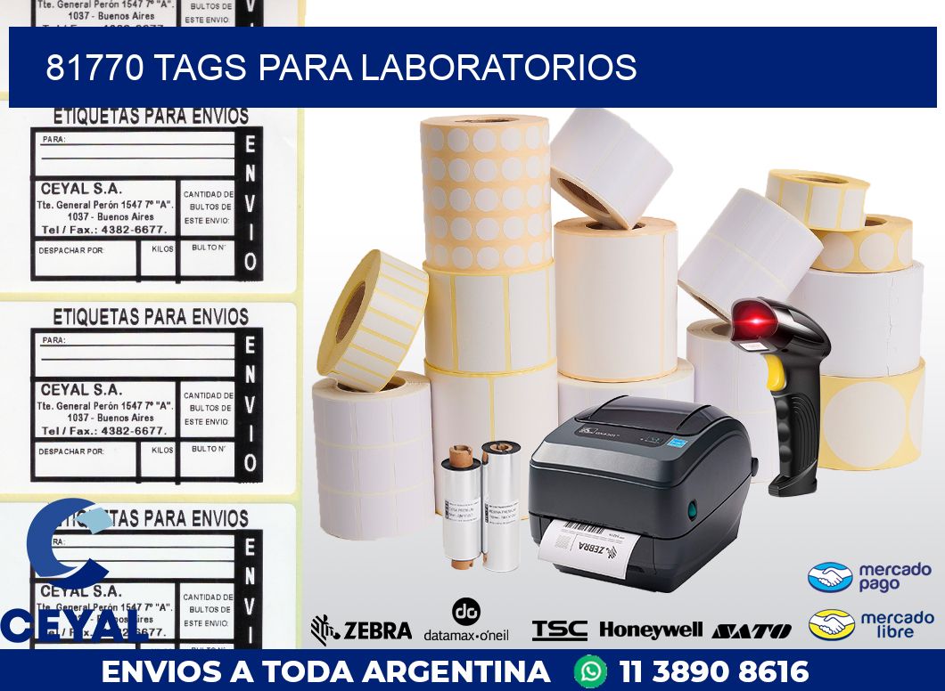 81770 TAGS PARA LABORATORIOS