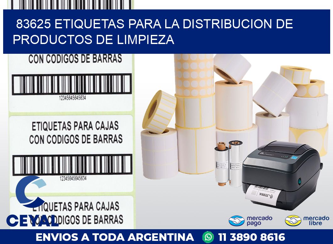 83625 ETIQUETAS PARA LA DISTRIBUCION DE PRODUCTOS DE LIMPIEZA