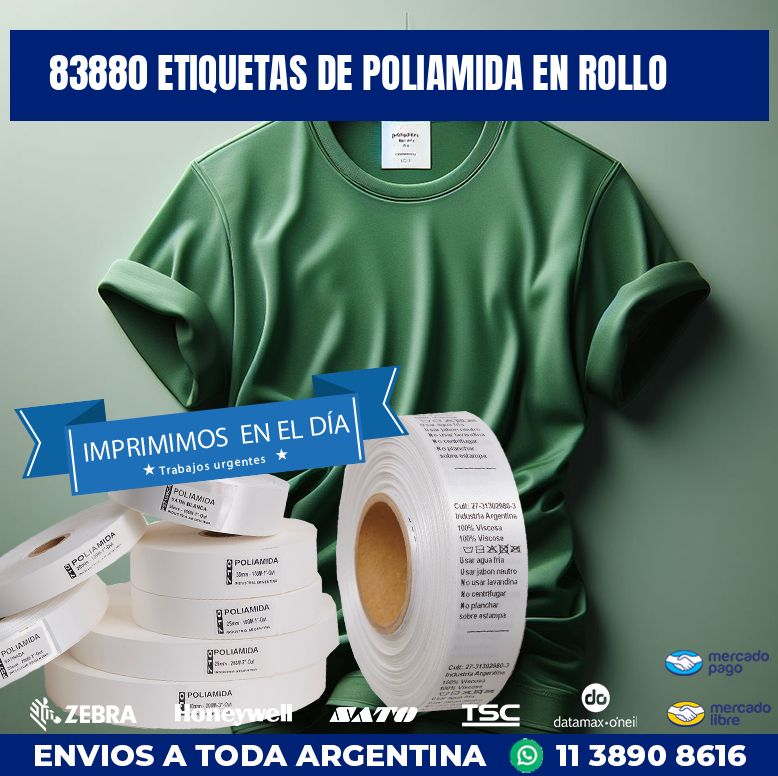 83880 ETIQUETAS DE POLIAMIDA EN ROLLO