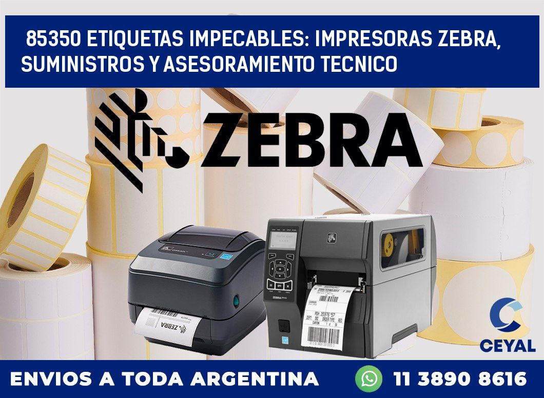 85350 ETIQUETAS IMPECABLES: IMPRESORAS ZEBRA, SUMINISTROS Y ASESORAMIENTO TECNICO