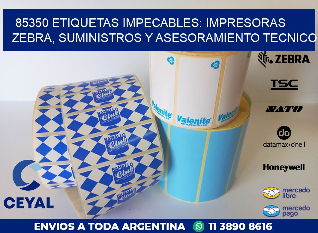 85350 ETIQUETAS IMPECABLES: IMPRESORAS ZEBRA, SUMINISTROS Y ASESORAMIENTO TECNICO