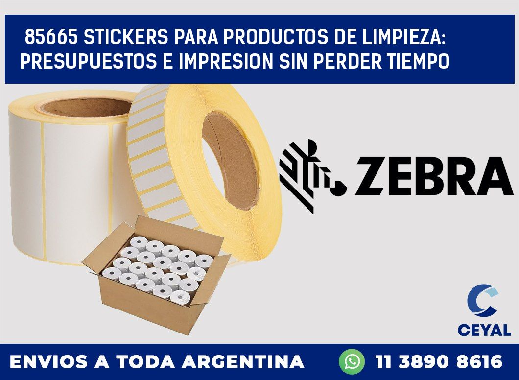 85665 STICKERS PARA PRODUCTOS DE LIMPIEZA: PRESUPUESTOS E IMPRESION SIN PERDER TIEMPO