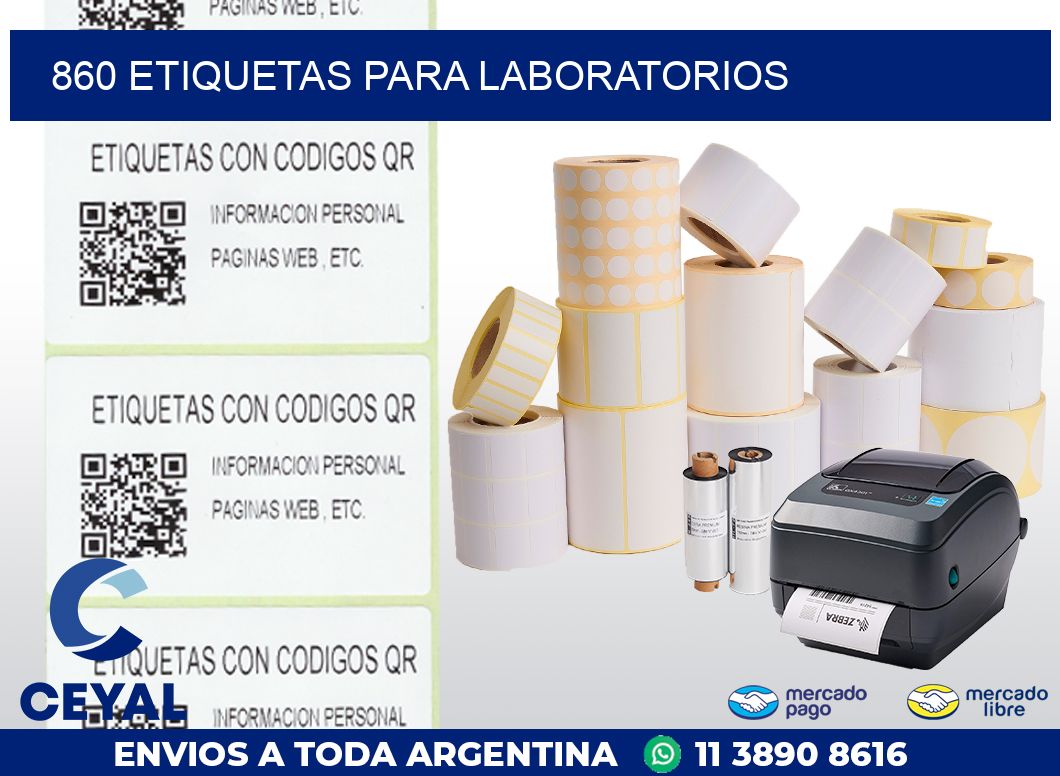 860 ETIQUETAS PARA LABORATORIOS