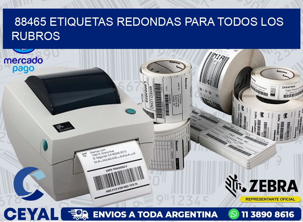 88465 ETIQUETAS REDONDAS PARA TODOS LOS RUBROS