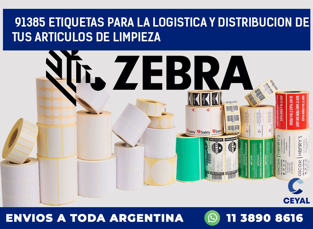 91385 ETIQUETAS PARA LA LOGISTICA Y DISTRIBUCION DE TUS ARTICULOS DE LIMPIEZA