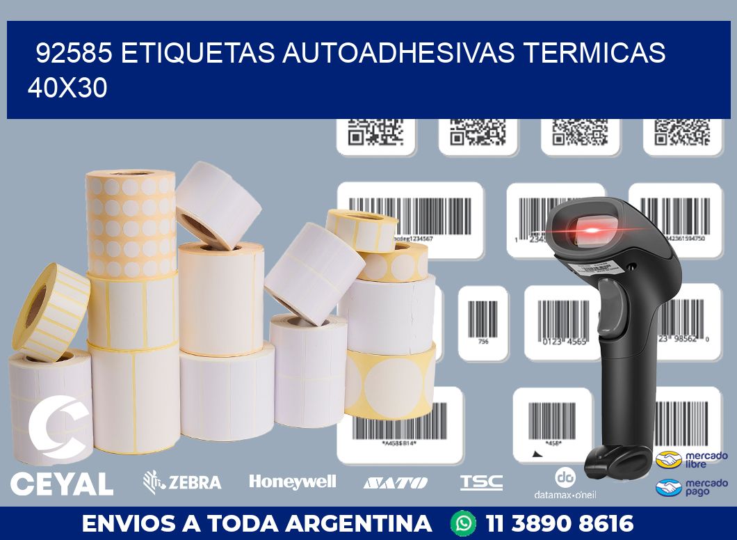 92585 ETIQUETAS AUTOADHESIVAS TERMICAS 40X30