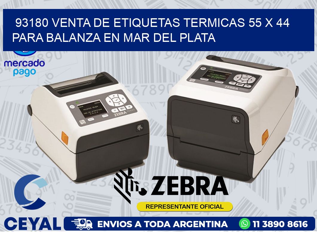 93180 VENTA DE ETIQUETAS TERMICAS 55 X 44 PARA BALANZA EN MAR DEL PLATA