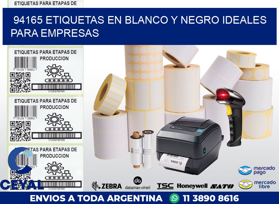 94165 ETIQUETAS EN BLANCO Y NEGRO IDEALES PARA EMPRESAS