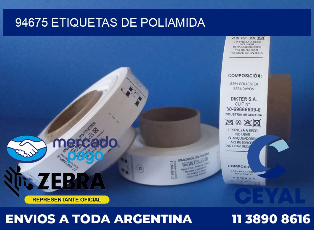 94675 ETIQUETAS DE POLIAMIDA