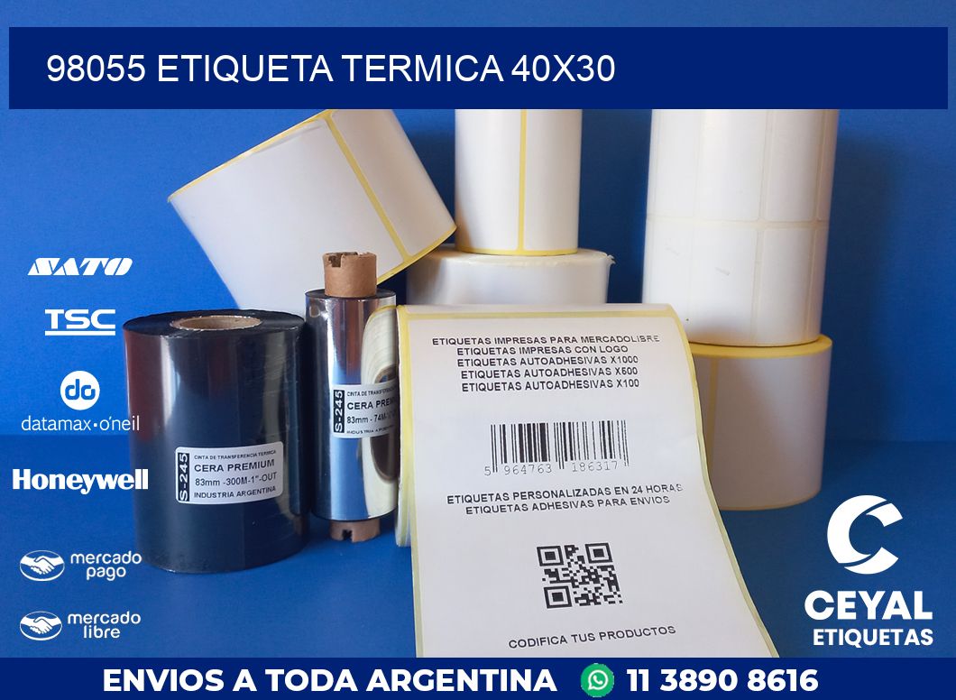 98055 ETIQUETA TERMICA 40X30