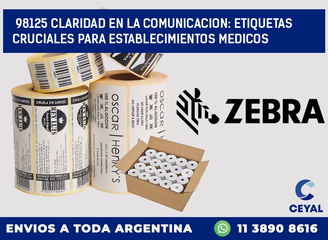 98125 CLARIDAD EN LA COMUNICACION: ETIQUETAS CRUCIALES PARA ESTABLECIMIENTOS MEDICOS