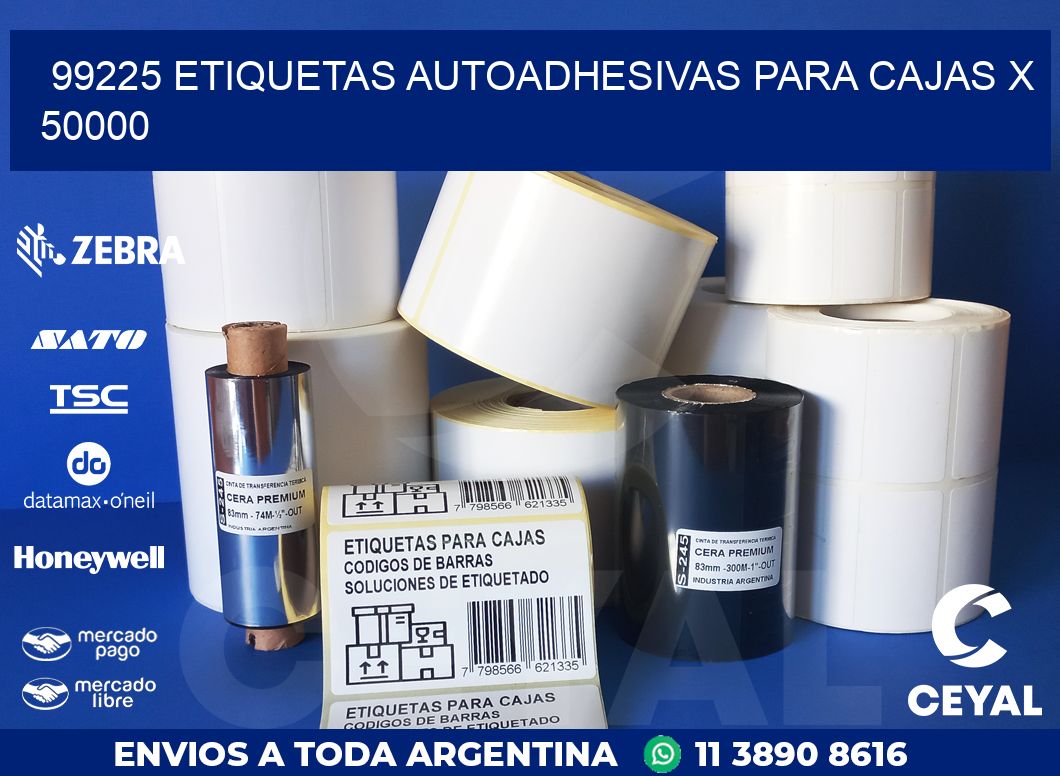 99225 ETIQUETAS AUTOADHESIVAS PARA CAJAS X 50000