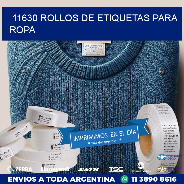 11630 ROLLOS DE ETIQUETAS PARA ROPA