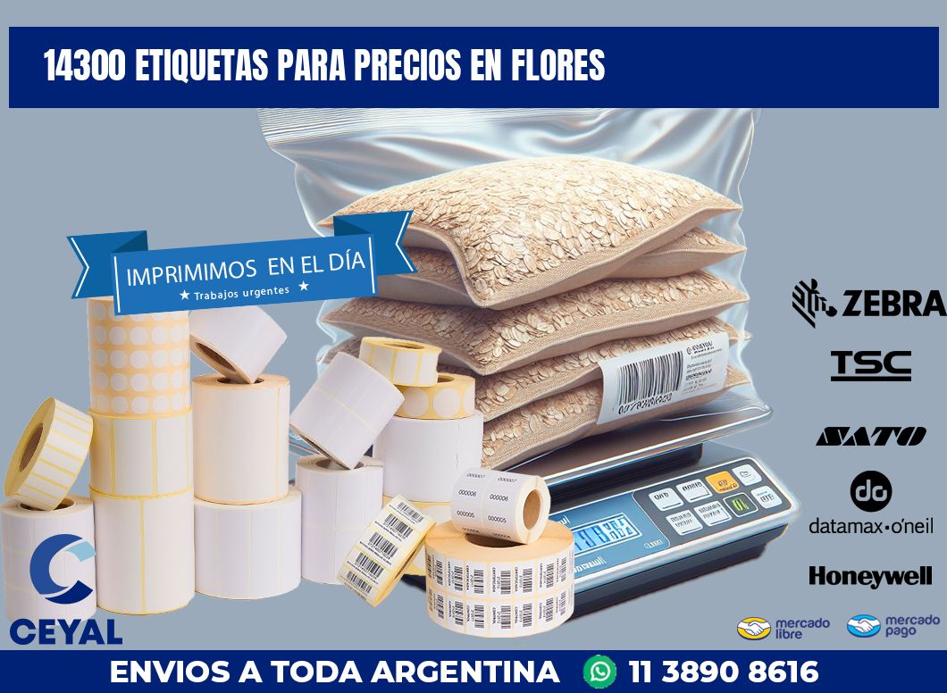 14300 ETIQUETAS PARA PRECIOS EN FLORES