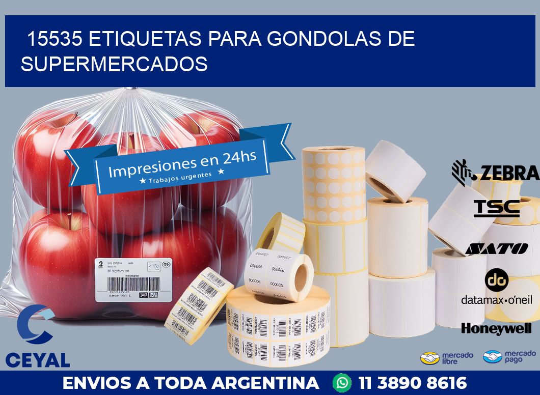 15535 ETIQUETAS PARA GONDOLAS DE SUPERMERCADOS